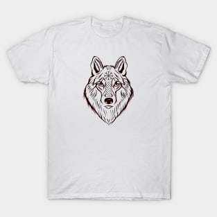 Viking mythology. Wolf Fenrir , helm of terror . T-Shirt